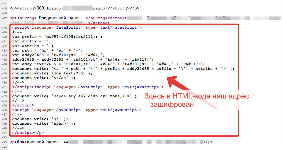 Защита (скрытие) E-mail адреса от спам-ботов